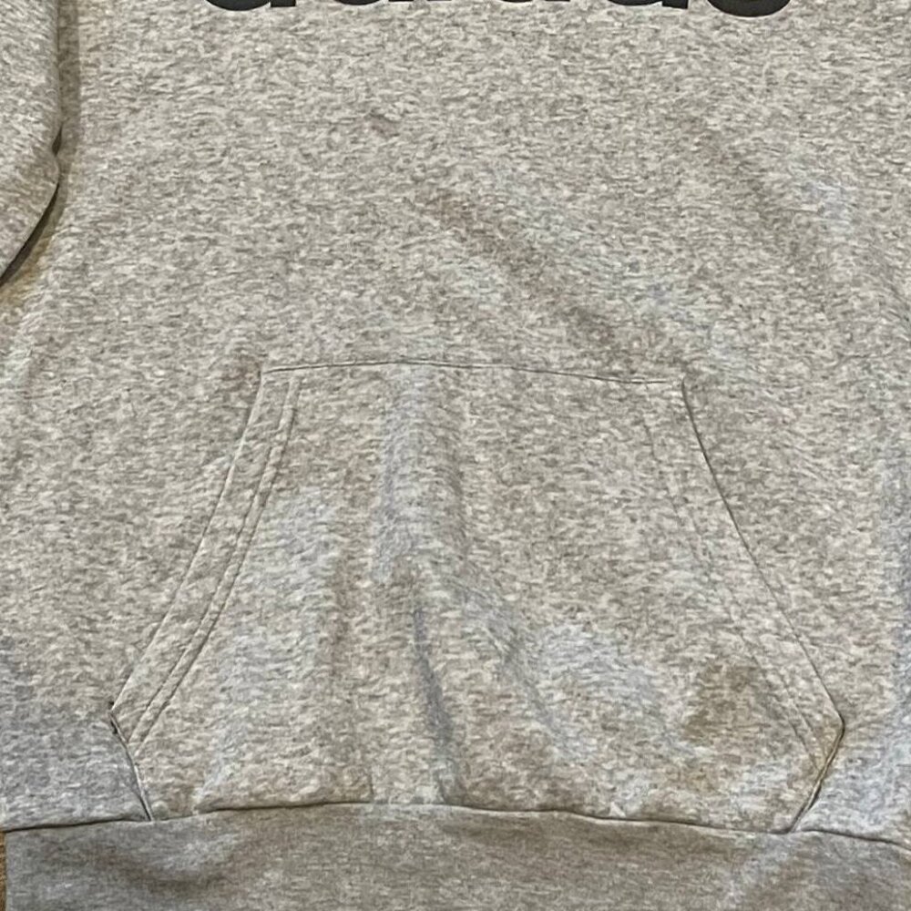 Adidas Mens Small Gray Hoodie Sweatshirt With Logo & Stripes - Picture 7 of 8